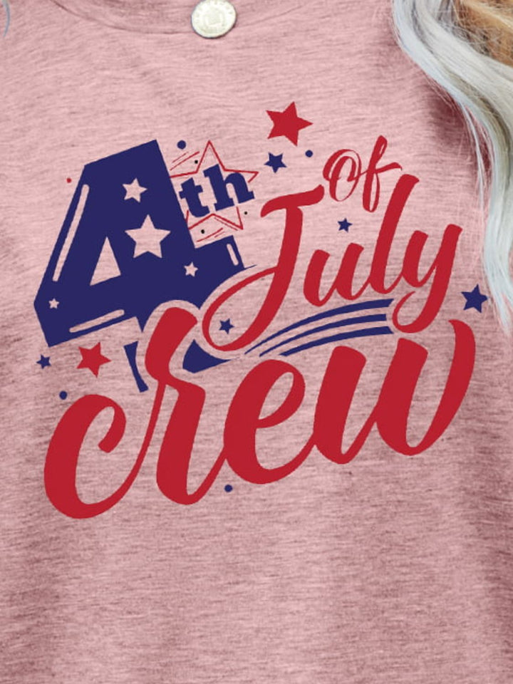 4th OF JULY Graphic Round Neck Tee