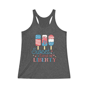 4th of July  WOMENS TANK, Women's Tri-Blend Racerback Tank, Tank Top, Summer tank top, Gift for her - AdorableDesignsz 