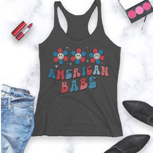 4th of July  WOMENS TANK, Women's Tri-Blend Racerback Tank, Tank Top, Summer tank top, Gift for her